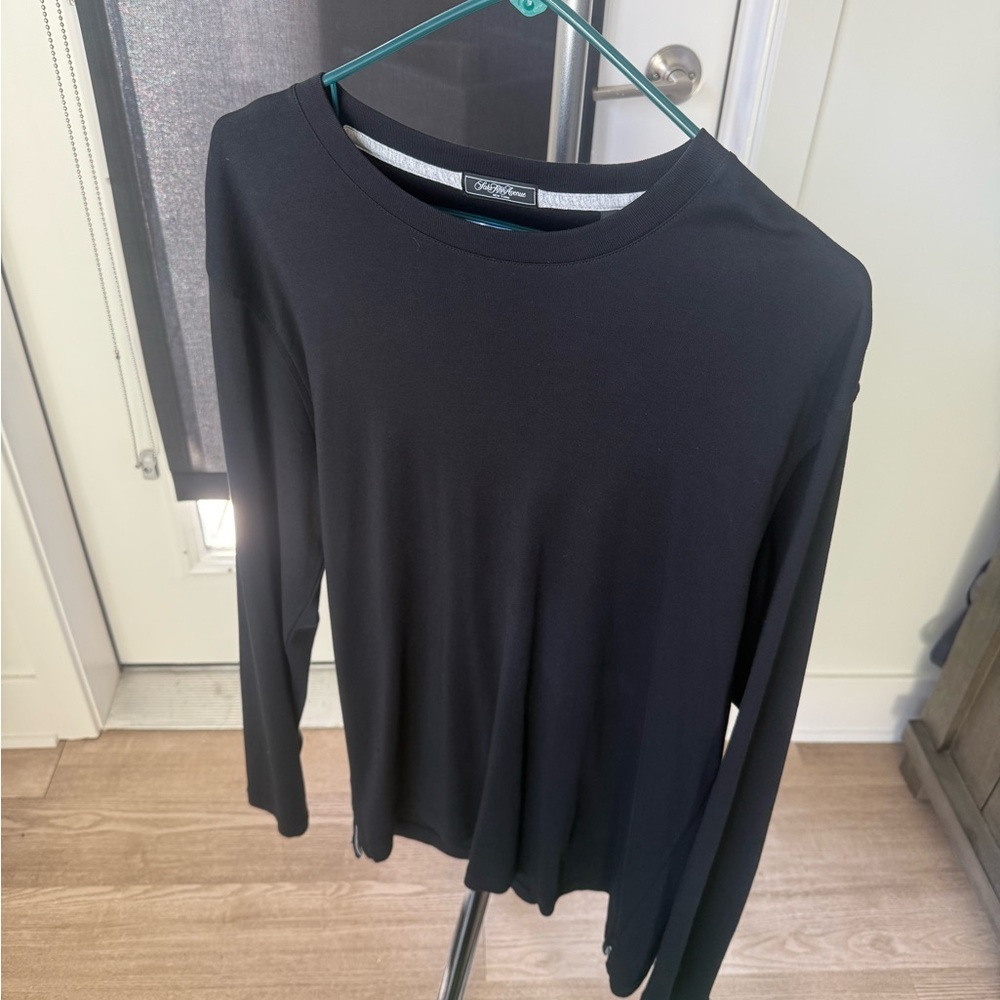 Saks Fifth Avenue - Men’s Black Long Sleeve Shirt Large